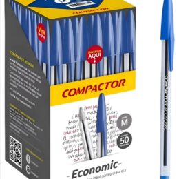 Caneta Esferográfia Economic Ponta Fina azul