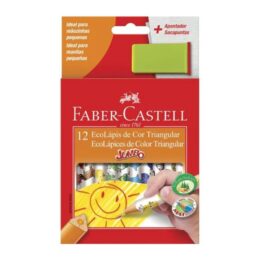 Ecolápis Jumbo Triangular 12 cores + 2 Faber - Castell