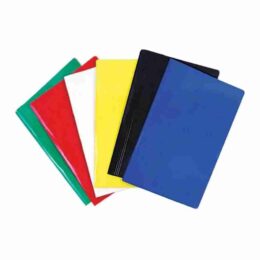 Pasta cartão duplex com grampo plástico com diversas cores