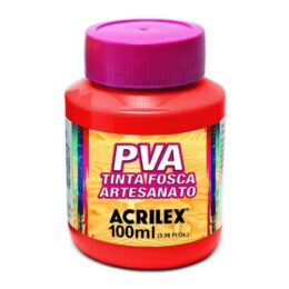 Tinta Fosca para artesanato PVA vermelho fogo
