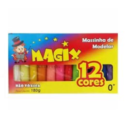 Massinha de modelar com 12 cores