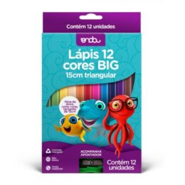 Lápis 12 Cores Big com apontador