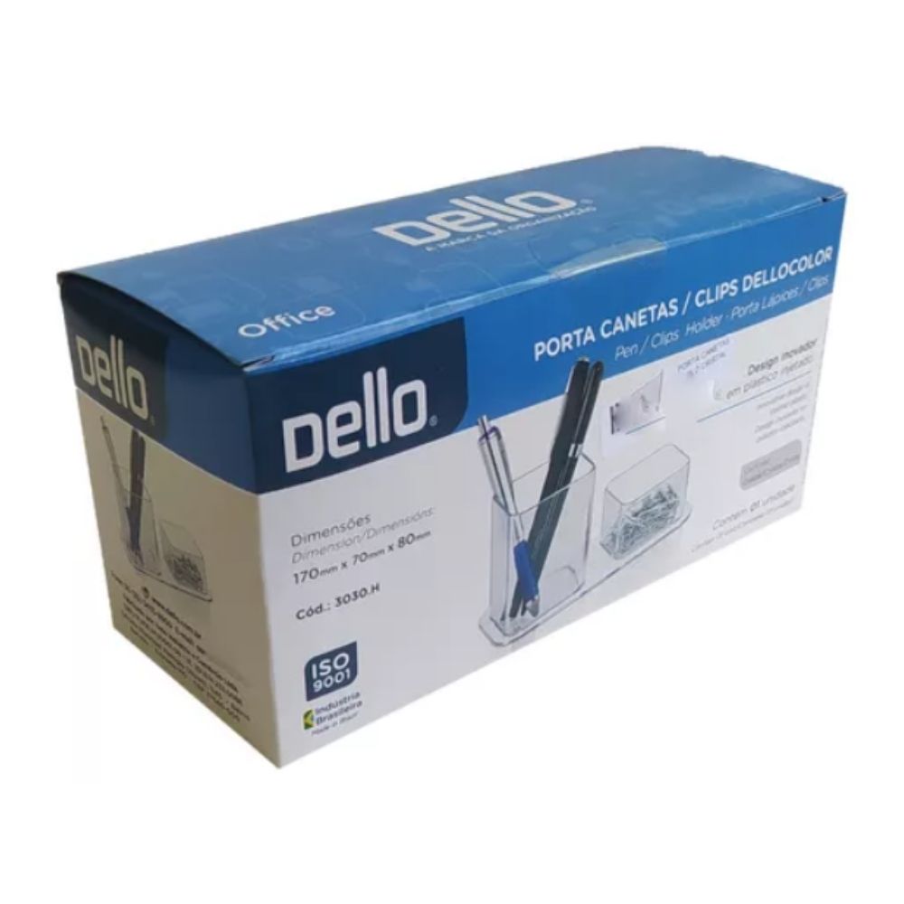 Porta lápis/clips - Cristal