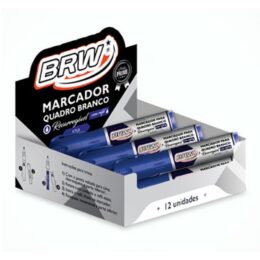 Marcador quadro branco recarregável com cartucho azul
