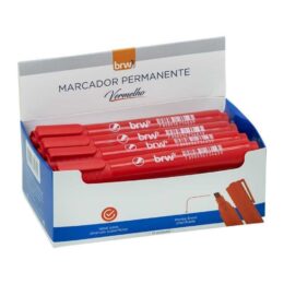 Marcador permanente BRW vermelho
