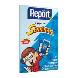 Papel A4 azul Seninha