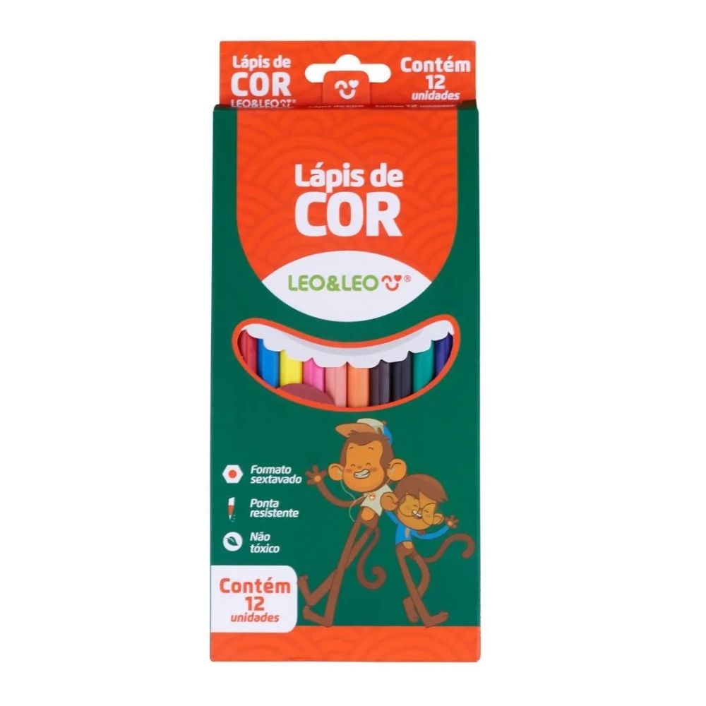 LÁPIS 12 CORES RESINA SEXTAVADO FLEX