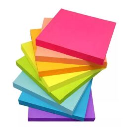Bloco nota adesiva colorido com 400 folhas