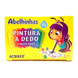 Tinta Pintura a Dedo Acrilex 30ml com 6 cores