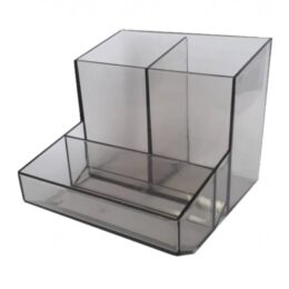 Trio de mesa (lápis/clipes/lembrete) - Fumê