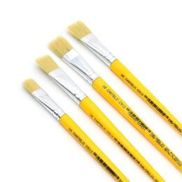 Pincel chato amarelo