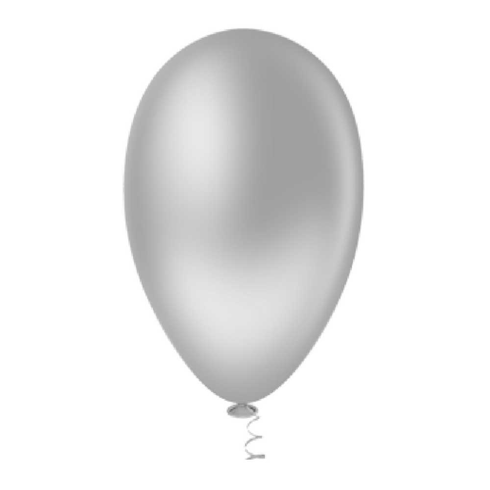 Balão 0.7 metalizado prata