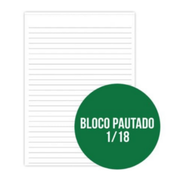 Bloco pautado 1/18 com 50 folhas