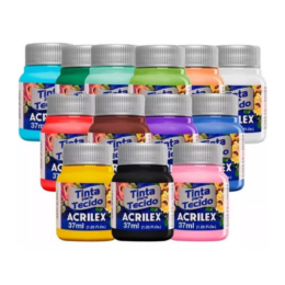 Tinta tecido fosca cores diversas