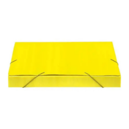 Pasta PP aba elástico ofício amarela