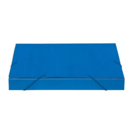 Pasta PP Aba Elástico Ofício azul