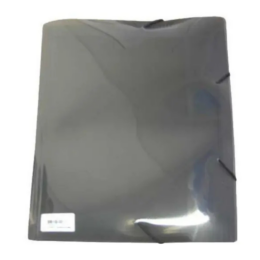 Pasta com Aba Elástico Ofício preto