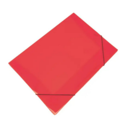 Pasta com Aba Elástico Ofício vermelho