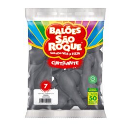 Balão liso cintilante prata