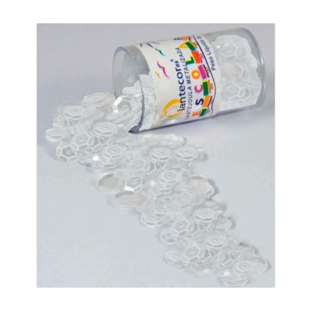 Lantejoula metalizada branca