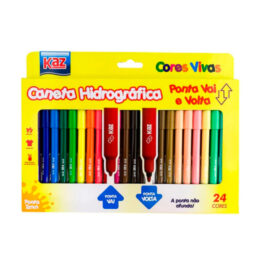 Caneta Hidrográfica 24 Cores