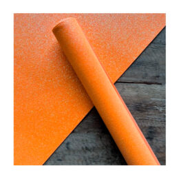 Placa EVA neon com glitter laranja