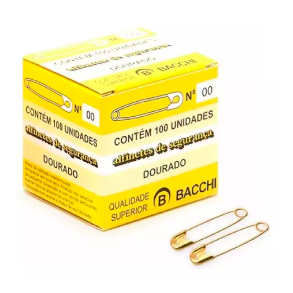 Alfinete de segurança dourado