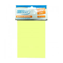 Bloco adesivo amarelo pastel com 100 folhas